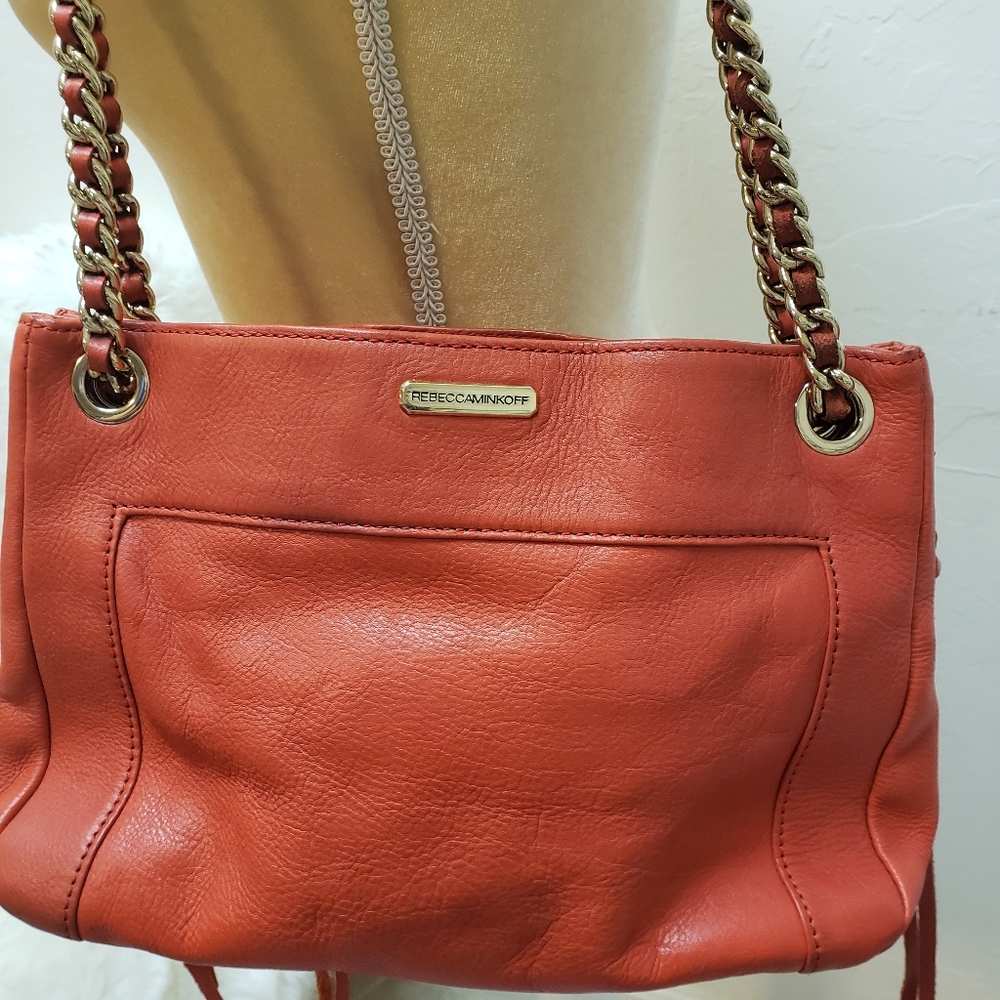 Rebecca Minkoff shoulder bag with chain strap.